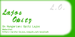 lajos opitz business card